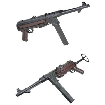 AGM MP40 AEG elektrisk soft air gun i skala 1:1 med batteri