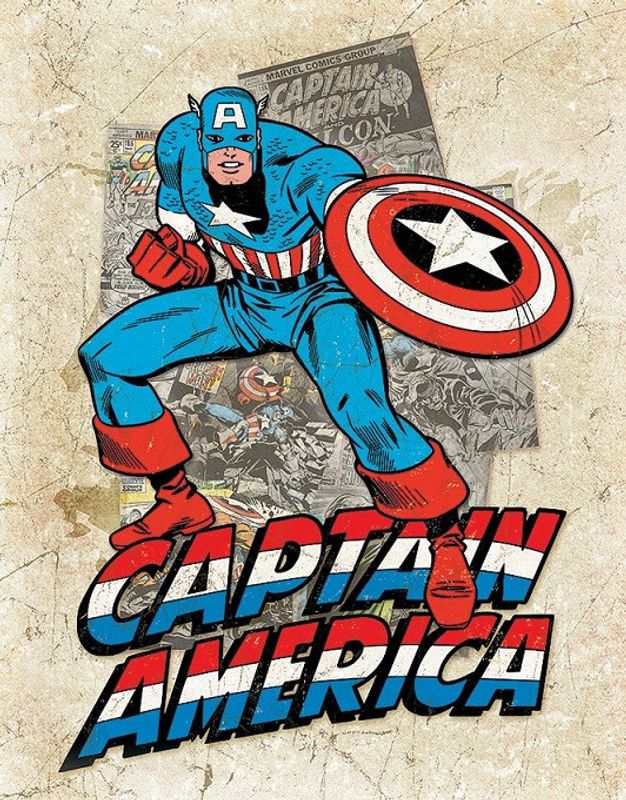 Captain America VINTAGE TENNSKYLT