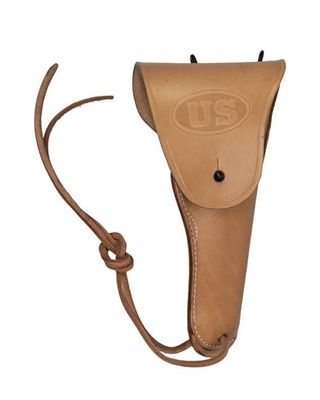 US Army WW2 M12 pistolhölster i äkta läder - replika