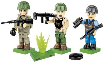 Cobi-2048 Dagen-D 3st amerikanska WW2 soldater
