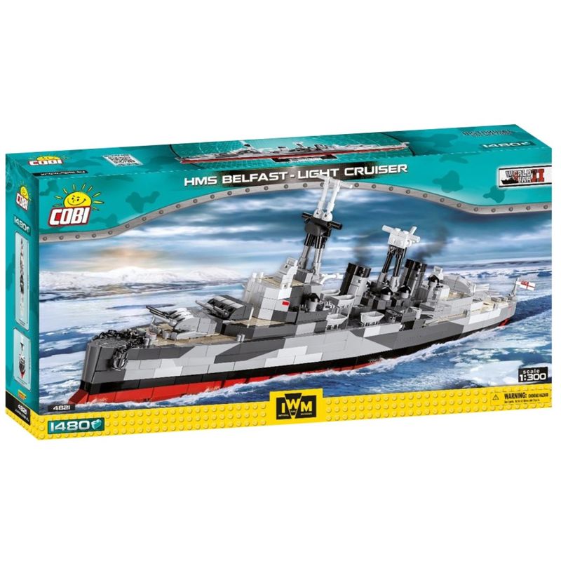 COBI-4821 - HMS Belfast - Light Cruiser - WWII Byggmodell 