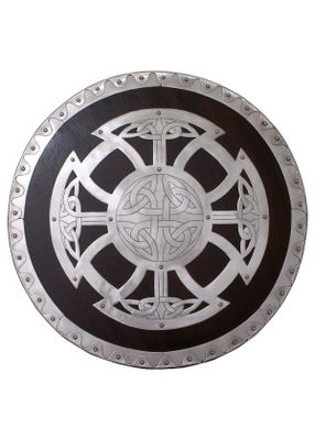 ULFBERTH® vikingasköld i läder, trä & stål