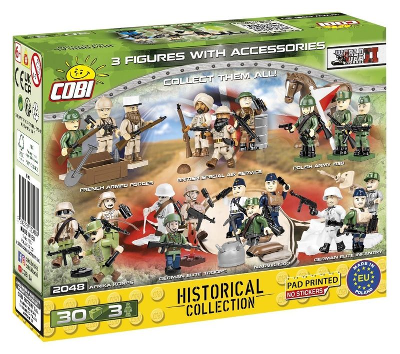 Cobi-2048 Dagen-D 3st amerikanska WW2 soldater