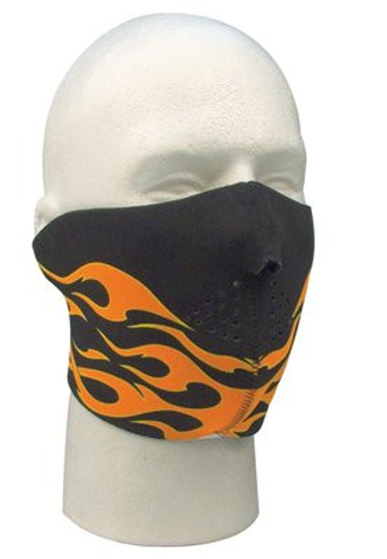 Neopren ansiktsmask med läckra eldsflammor