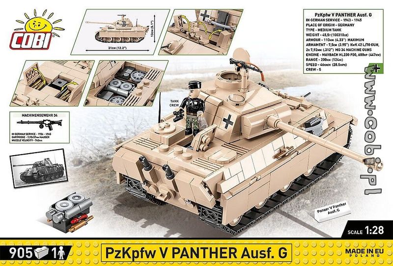 Panzer V Panther Ausf.G Sd.Kfz.171 - WW2 tysk stridsvagn