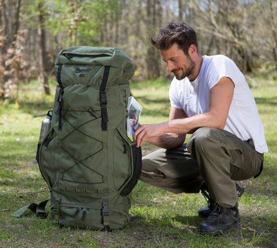 Grön outdoor ryggsäck