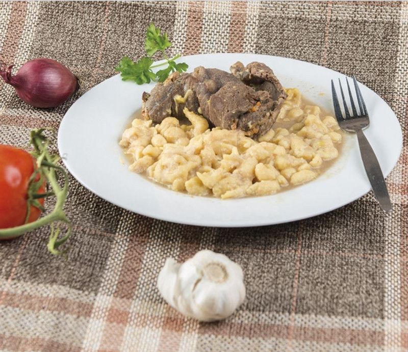 Nödranson Biffrulle med Spätzle