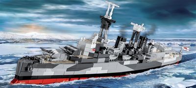 COBI-4821 - HMS Belfast - Light Cruiser - WWII Byggmodell 