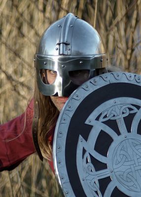 Viking hjälm i 2 mm stål - Battle ready replika
