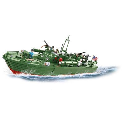 COBI-4825 PT-109 WW2 amerikansk torpedbåt med 3726 byggblock