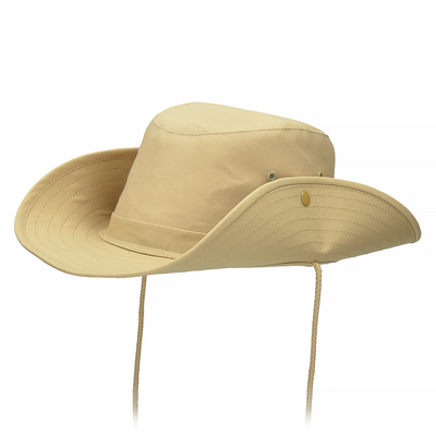 Khaki Bush hatt - med tryckknappar