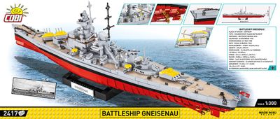 COBI-4834 Slagskepp Gneisenau i begränsad upplaga 