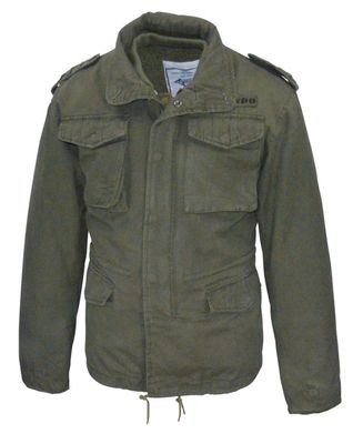 Olivgrön M65 US-Army Fältjacka - stentvättad (vintage)