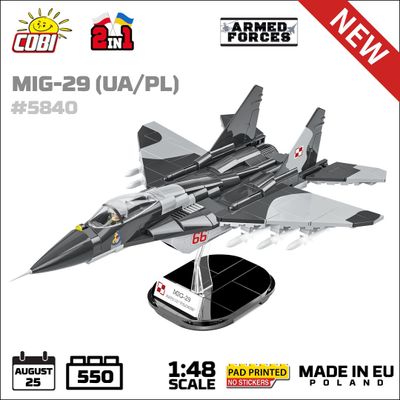 Cobi MiG-29 stridsflygplan i skala 1:48 i byggmodell