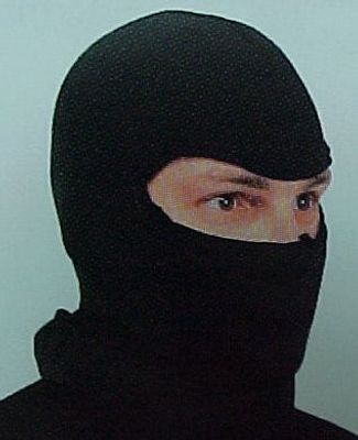 Svart skyddshuva (Balaclava) - endast ögonhål