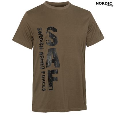 Olivgrön T-Shirt (SAF) Swedish Armed Forces) från Nordic Army