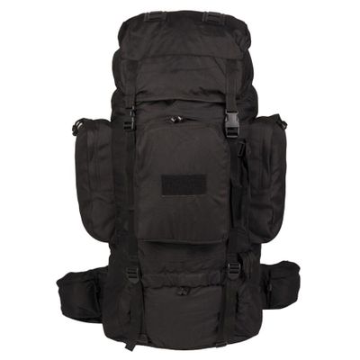 Militär ryggsäck i svart, 100 liter stor vandringsryggsäck