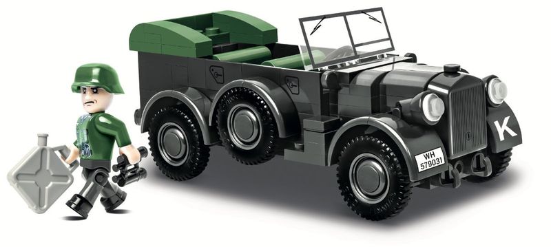 COBI-2405 1937 HORCH 901 KFZ. 15 Tysk WW2 militärbil byggsats