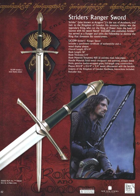 UC1299 LOTR Strider Aragorns svärd