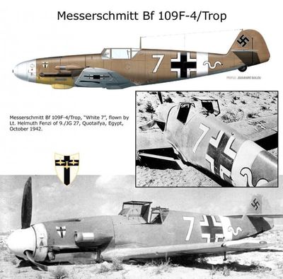 Messerschmitt Bf 109 F-4 Trop - tyskt WW2 jaktplan