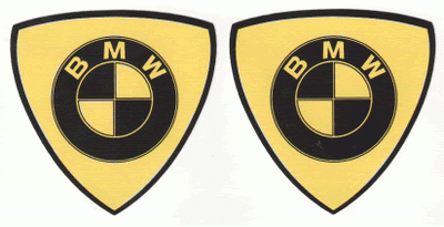 "BMW" 65x65mm 2-PACK