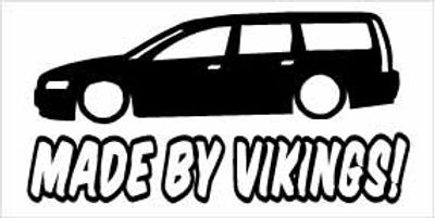"Made By Vikings Volvo V70" 100x50 mm
