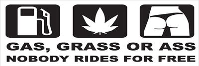 "Gas Grass Or Ass" 300x100mm