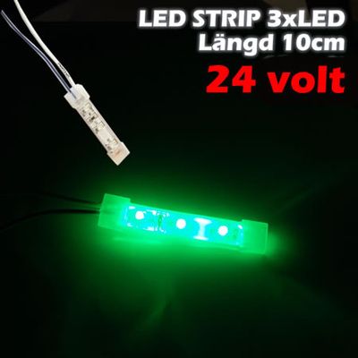 LED-strip 6xLED (10cm) 24V, ,GRÖN