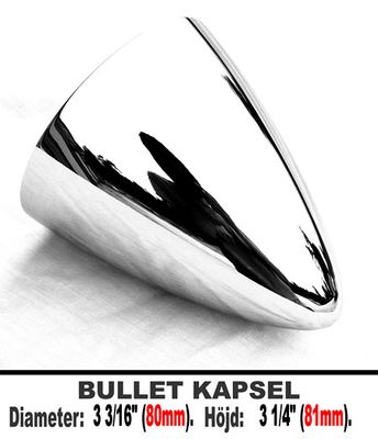 Centrumkapsel "Bullet" Dia: 80mm, Höjd: 81mm
