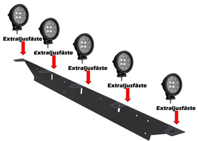 Extraljusfäste 5platser