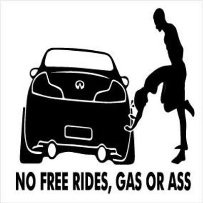"No Free Rides" 50x50mm