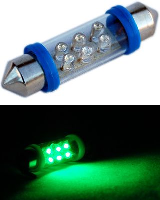 SV8.5 6xLED GRÖN (39x11mm) 
