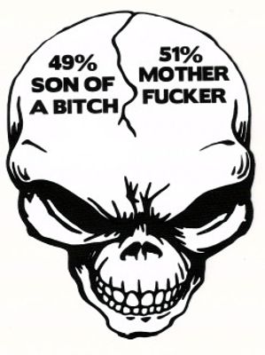 Angry skull "49% son of a..."