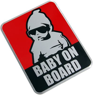Metallemblem "BABY ON BOARD"