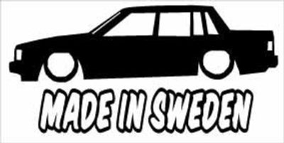 "Made In Sweden Volvo 740" 100x50 mm