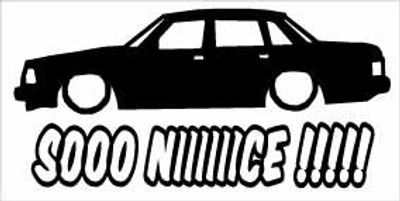 "So Nice Volvo 240" 200x100 mm