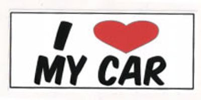 "I <3 My Car" 70x30mm