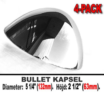 Centrumkapsel 4-pack "Bullet" Dia: 132mm, Höjd: 63mm