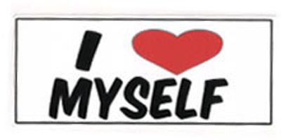 "I <3 Myself" 70x30mm