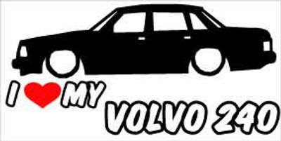 "I Love My Volvo 240" 100x50 mm