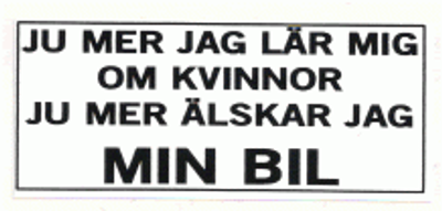 "JU MER JAG LÄR MIG..." 280x120mm