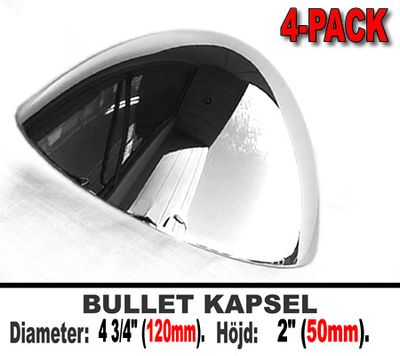 Centrumkapsel 4-pack "Bullet" Dia: 120mm, Höjd: 50mm