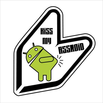 "Kiss My Assroid" 100x100mm