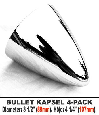 Centrumkapsel 4-pack "Bullet" Dia: 89mm, Höjd: 107mm