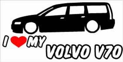 "I Love My Volvo V70" 100x50 mm