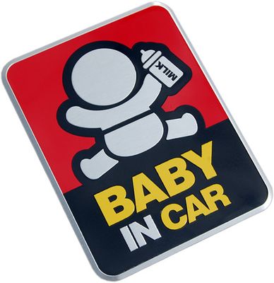 Metallemblem "BABY IN CAR"