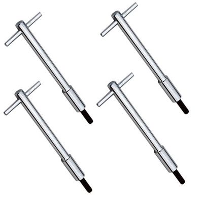 Ventilkåpsbult "T-handtag" Kromad 4-PACK