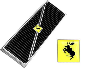 Grill-emblem Stegrande Älg 75x75mm