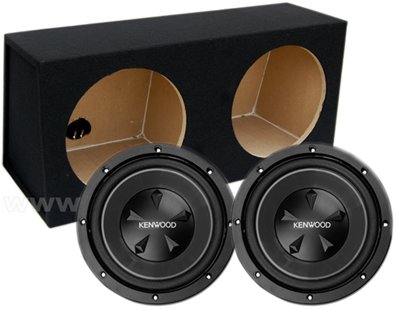 Baslåda + 2st 12" bas Kenwood KFCW112S 800W