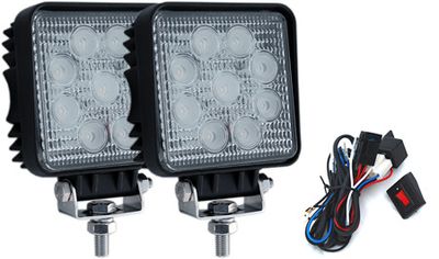 LED-Arbetslysning 27W 2-PACK + kabelsats